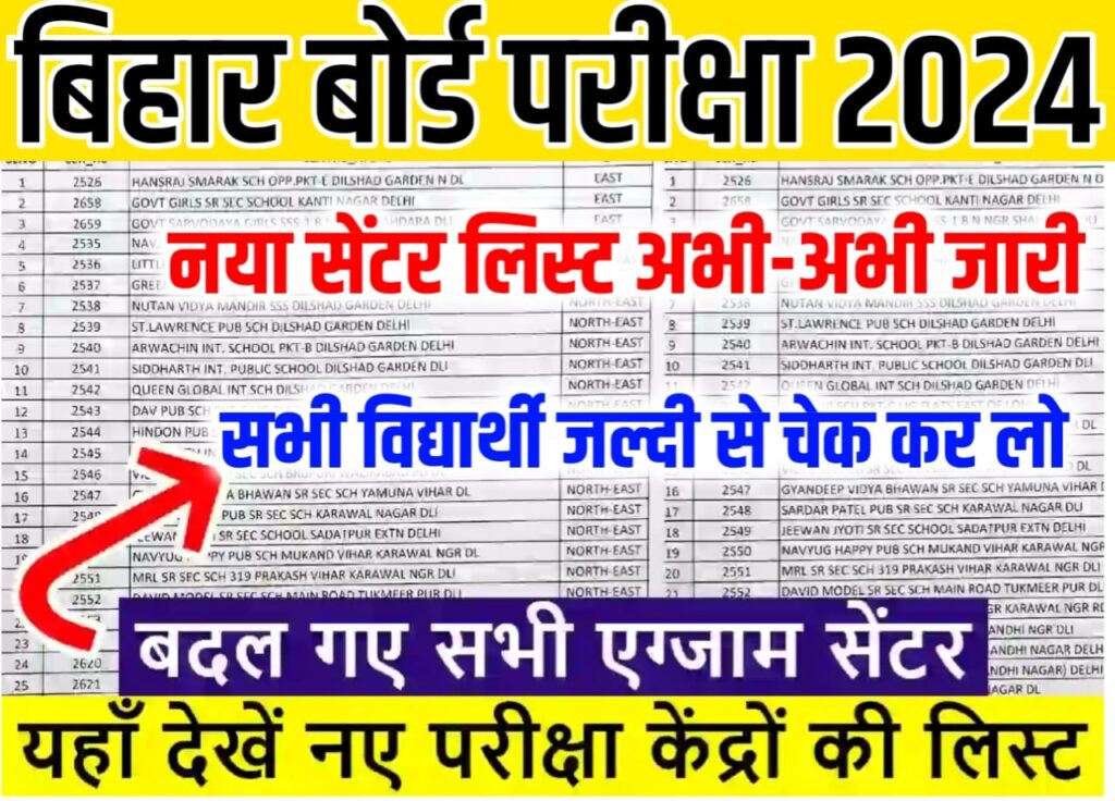 Bihar Board 10th 12th Center list 2024: बिहार बोर्ड ने जारी किया मैट्रिक और इंटर का परीक्षा केंद्र का लिस्ट, यहां से जल्दी देख लो अपना सेंटर लिस्ट