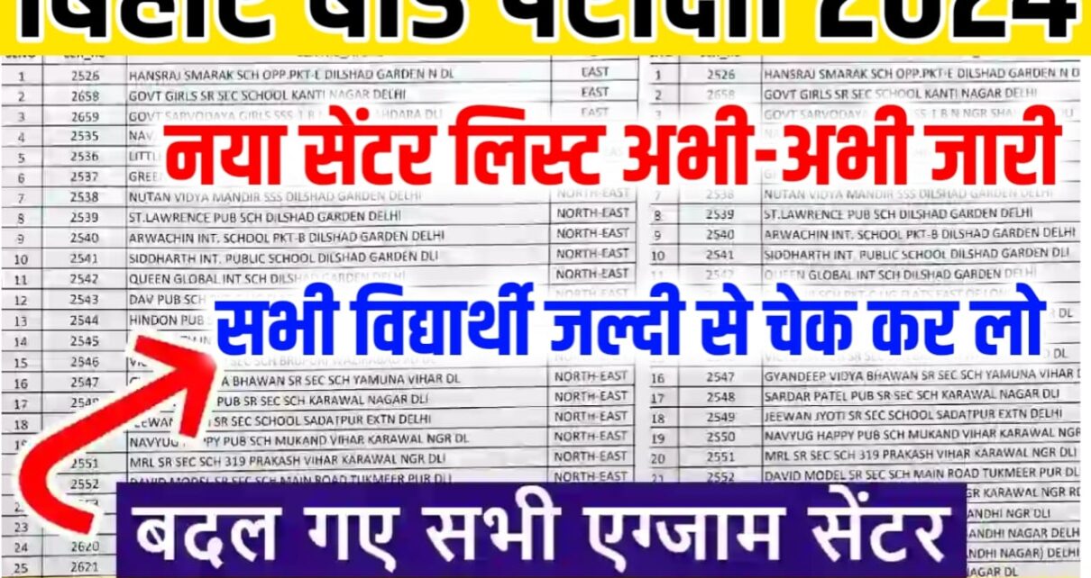 Bihar Board 10th 12th Center list 2024: बिहार बोर्ड ने जारी किया मैट्रिक और इंटर का परीक्षा केंद्र का लिस्ट, यहां से जल्दी देख लो अपना सेंटर लिस्ट