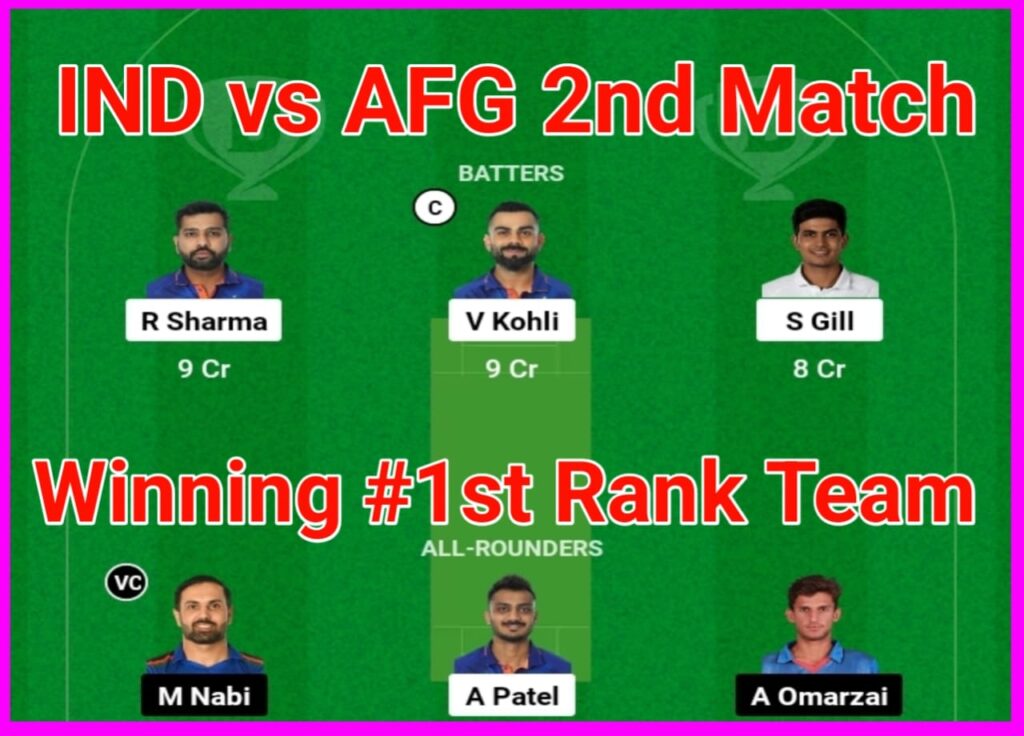 IND vs AFG 2nd T20I Dream11 Winning Team Prediction: भारत-अफगानिस्तान के दूसरे मैच में इस तरह बनाए फर्स्ट रैंक dream11 टीम, इन्हें बनाए कप्तान और उप कप्तान