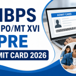 IBPS CRP PO MT XVI Pre Admit Card 2026